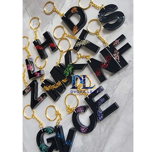 מחזיק מפתחות אות דגם יהלומים